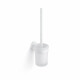 CLASSIC - Escova de sanita suspensa / recipiente em vidro mate / branco mate #1