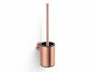 CLASSIC - Escova de sanita baixa para pendurar / recipiente metálico, cartucho em plástico / rosa dourado escovado