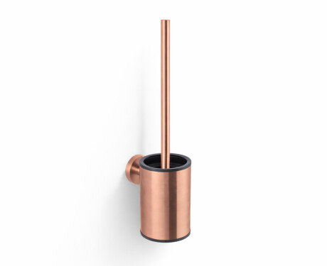 CLASSIC - Escova de sanita baixa para pendurar / recipiente metálico, cartucho em plástico / rosa dourado escovado