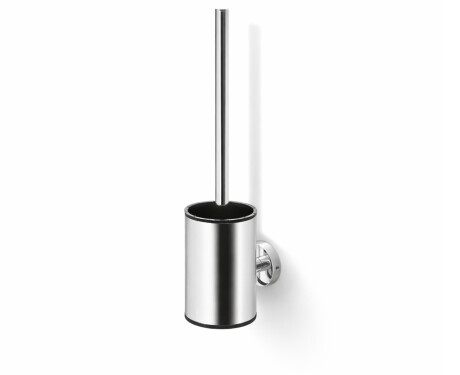 CLASSIC - Escova de sanita baixa para pendurar / recipiente metálico, cabeça de silicone / cromada