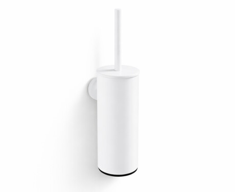 CLASSIC - Escova de sanita alta para pendurar / recipiente metálico, cartucho em plástico / branco mate