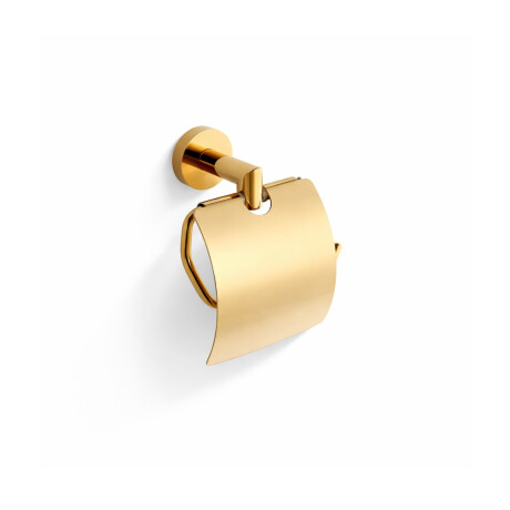 CLASSIC - Suporte para papel higiénico / com cobertura / dourado brilhante #1