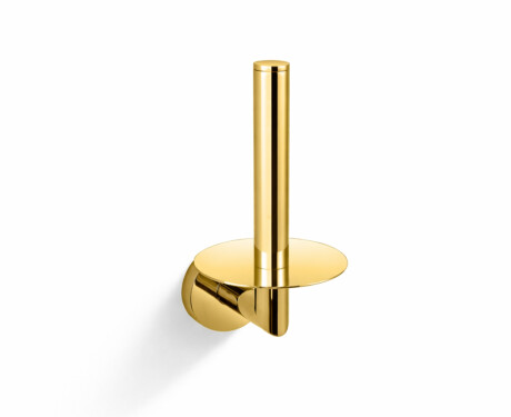 CLASSIC - Suporte com roseta para rolo de papel higiénico sobressalente / dourado brilhante