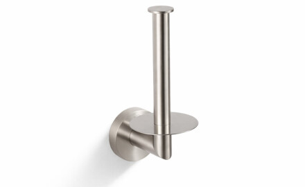 CLASSIC - Suporte com roseta para rolo de papel higiénico de reserva / aço escovado