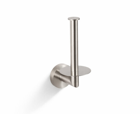 CLASSIC - Suporte com roseta para rolo de papel higiénico de reserva / aço escovado