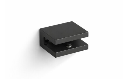 CLASSIC - Suporte/gancho para prateleiras de vidro 07.80160/50/40/30 - 2 unidades / preto mate
