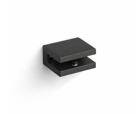 CLASSIC - Suporte/gancho para prateleiras de vidro 07.80160/50/40/30 - 2 unidades / preto mate
