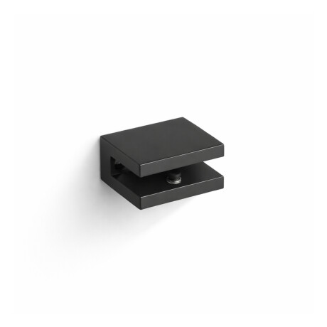 CLASSIC - Suporte/gancho para prateleiras de vidro 07.80160/50/40/30 - 2 unidades / preto mate #1