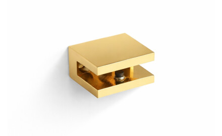 CLASSIC - Suporte/gancho para prateleiras de vidro 07.80160/50/40/30 - 2 unidades / dourado brilhante