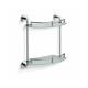 CLASSIC - Prateleira semicircular dupla / cromada, vidro mate #1