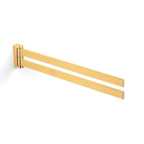 MILANO - Toalheiro / de dois braços, articulado / dourado brilhante #1