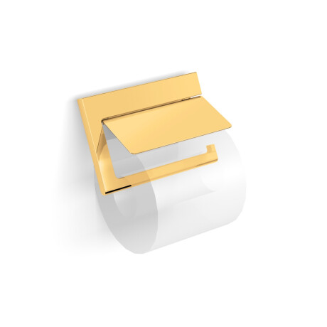 MILANO - Suporte para papel higiénico / articulado com capa / dourado brilhante #1