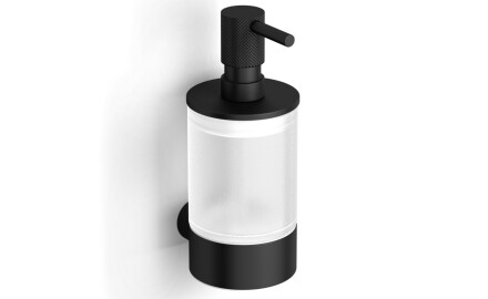 MEGAN - Dispensador de sabonete líquido / preto mate, vidro mate