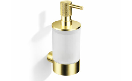 MEGAN - Dispensador de sabonete líquido / champanhe dourado escovado, vidro mate