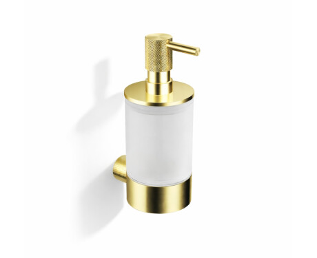 MEGAN - Dispensador de sabonete líquido / champanhe dourado escovado, vidro mate