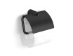 MEGAN - Suporte para papel higiénico / com capa / preto mate