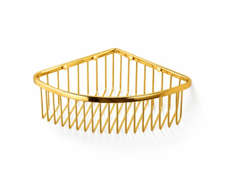 Cesto de canto 20x20x9 / dourado brilhante