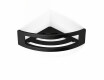 Cesto - prateleira de canto 16x16x8 / preto mate
