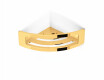 Cesto - prateleira de canto 16x16x8 / dourado brilhante