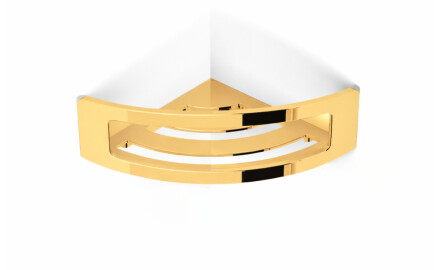Cesto - prateleira de canto 16x16x8 / dourado brilhante