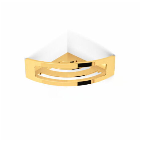 Cesto - prateleira de canto 16x16x8 / dourado brilhante #1