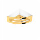 Cesto - prateleira de canto 16x16x8 / dourado brilhante #1