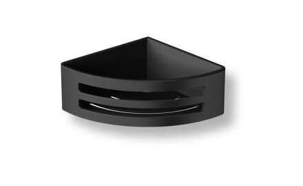 Cesto de canto 16x16x6 / preto mate / interior em plástico preto