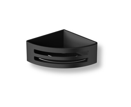 Cesto de canto 16x16x6 / preto mate / interior em plástico preto