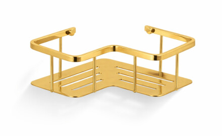 Cesto - prateleira de canto 20x20x7 / dourado brilhante