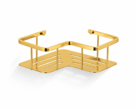 Cesto - prateleira de canto 20x20x7 / dourado brilhante