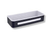 Cesto 29x12x5,5 / preto mate / cesto interior em plástico branco