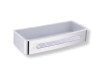 Cesto 29x12x5,5 / aço polido / interior em plástico branco