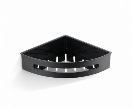 Cesto de canto 20,5 x 20,5 x 5,5 / preto mate / cesto interior em plástico preto