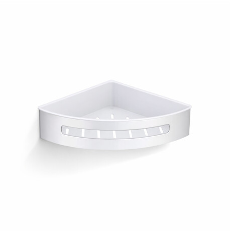 Cesto de canto 20,5x20,5x5,5 / aço polido / interior em plástico branco #1