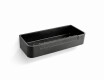 Cesto 29x12x5,5 com elástico / preto mate / interior em plástico preto