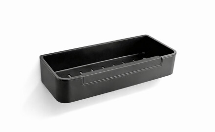 Cesto 29x12x5,5 com elástico / preto mate / interior em plástico preto