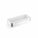 Cesto 29x12x5,5 com elástico / aço polido / interior em plástico branco #1