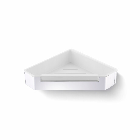 Cesto de canto 22x22x5,5 com cordão / aço polido / interior em plástico branco #1