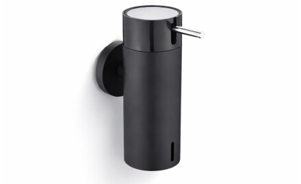 Dispensador de sabonete líquido 0,15 L / preto mate / bomba preta + aço polido
