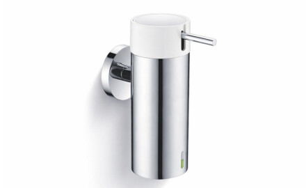 Dispensador de sabonete líquido 0,15 L / aço polido / bomba branca + aço polido