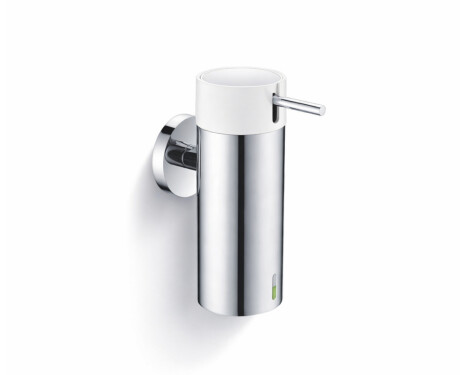 Dispensador de sabonete líquido 0,15 L / aço polido / bomba branca + aço polido