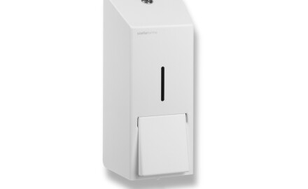 Dispensador de sabonete líquido de 0,8 L, série R1 / branco mate