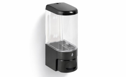 Dispensador de sabonete líquido de 0,25 L / ABS preto brilhante
