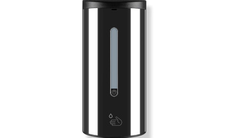 Dispensador automático sem contacto para sabonete líquido/gel desinfetante, 0,7 L / preto espelhado