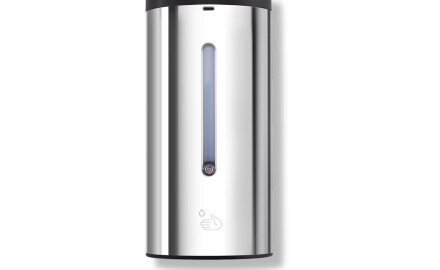 Dispensador automático sem contacto para sabonete líquido/gel desinfetante de 0,7 L / aço brilhante