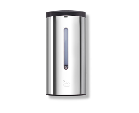 Dispensador automático sem contacto para sabonete líquido/gel desinfetante de 0,7 L / aço brilhante