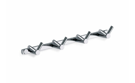 Barra - 4 ganchos duplos para toalhas / cromada