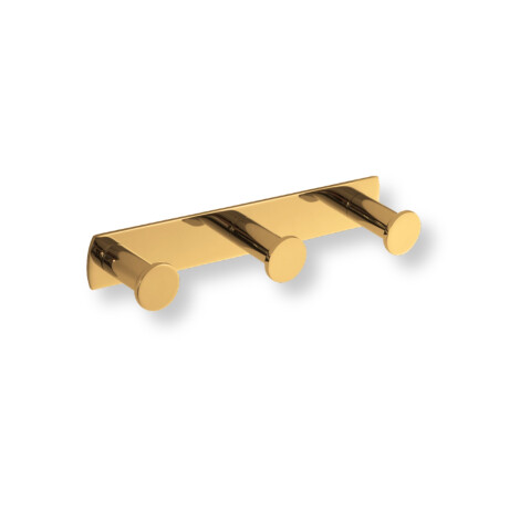 Barra larga - 3 ganchos para toalhas / dourado brilhante #1