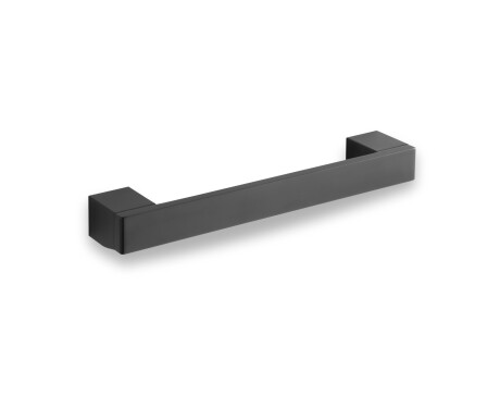 Pega de casa de banho reta, 28 cm / preto mate