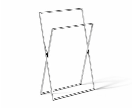 Suporte duplo para toalhas / dobrável / cromado